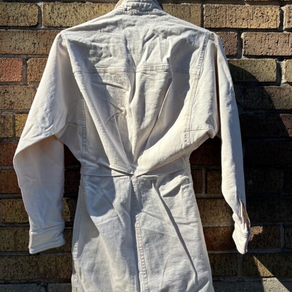 Zara Cream Utility Shirt Dress – Button Front - Picture 3 of 3